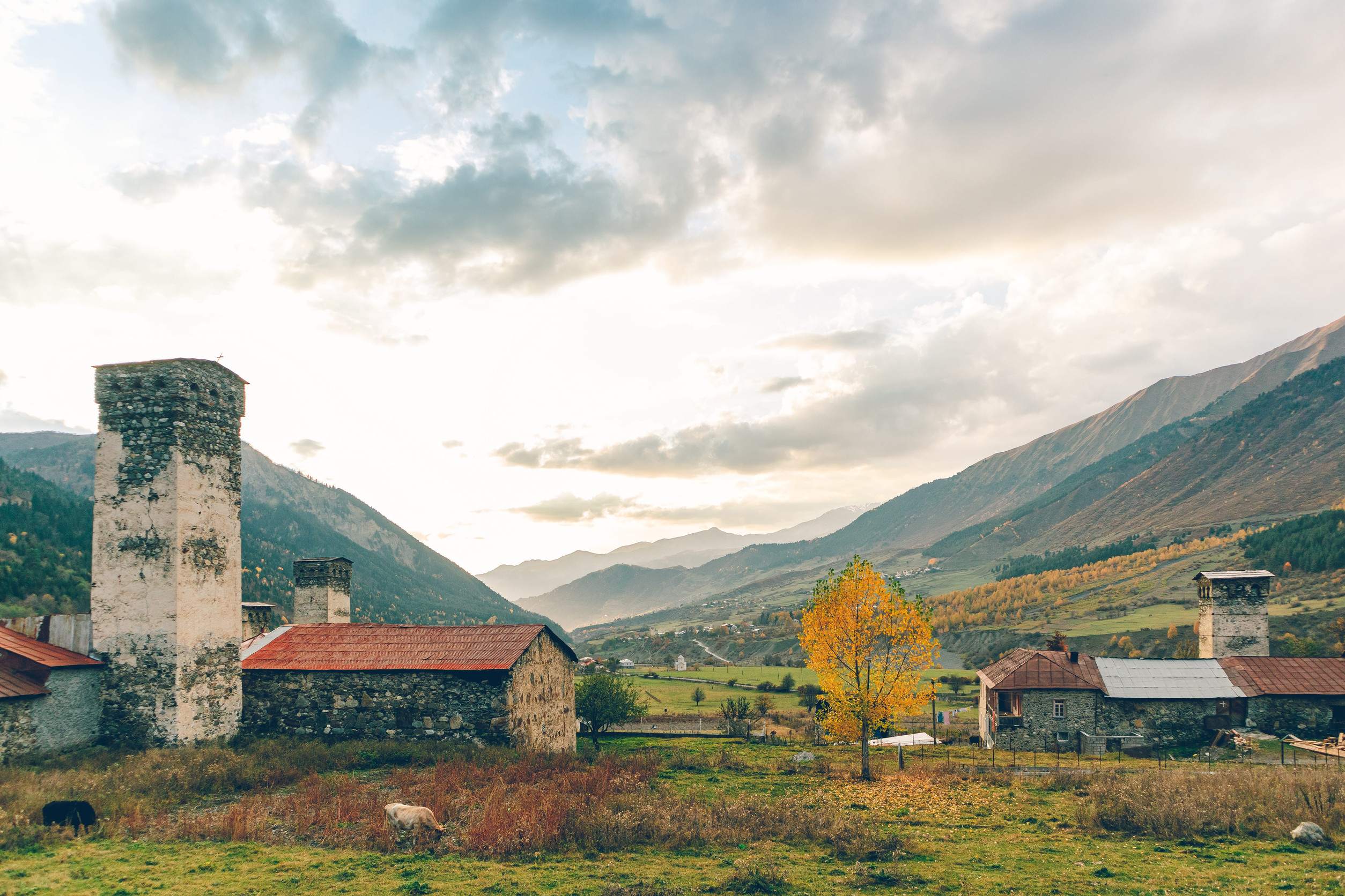 Old Town Within The Caucasus Mountains In Georgia