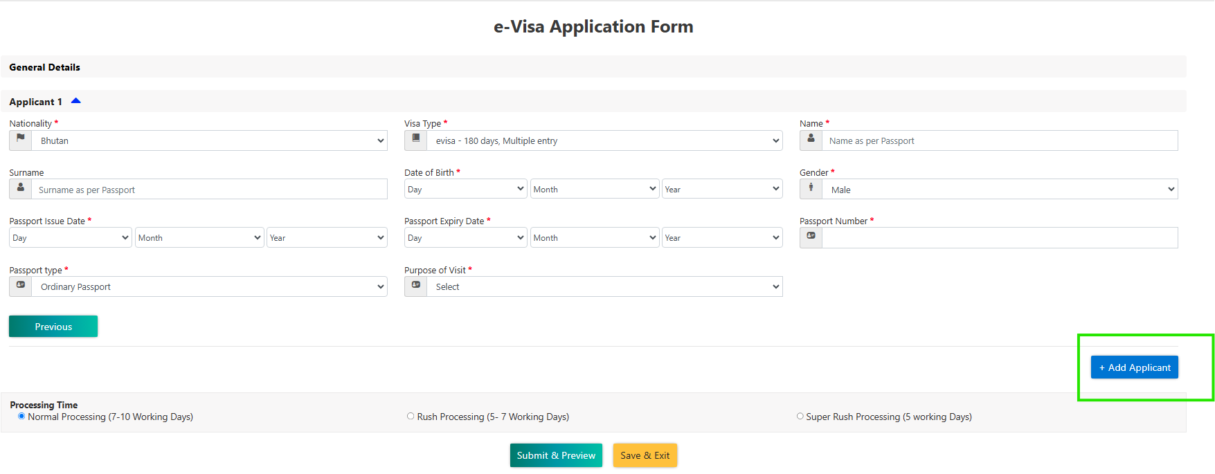 Steps To Fill Georgia Evisa Application Form